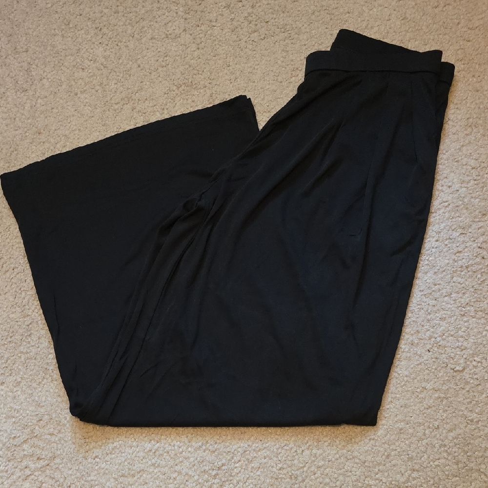 OGL Black Wide-Leg Trousers